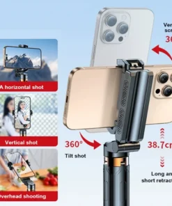 Alternative view of Super Mini Selfie Stick Portable Phone Holder Shooting Aid Versatile Integrated Design Bluetooth Remote For Live Broadcas