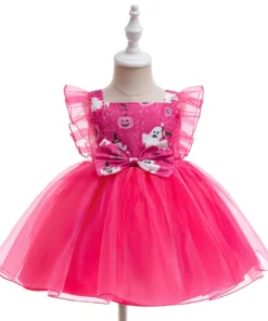 1 2 3 Years Baby Girls Halloween Dress Cute Cartoon Pumpkin Lamp Cosplay Little Princess Girls Dress Party Gift Kids Clothes