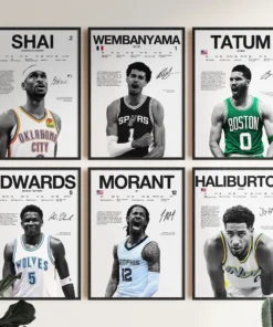 Famous Basketball Players Canvas Painting Poster Printing - Premium Sports Wall Art for Fans Home & Office Decoration