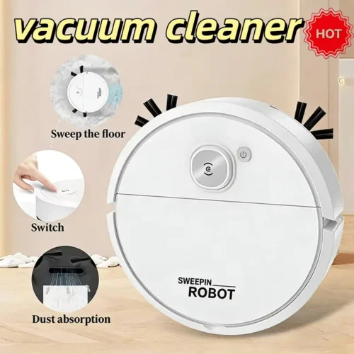 Strong Suction Smart Sweeping Robot Rechargeable Washable Mop For Pet Hair Hard Floor Kitchen Room Sweeping Robot 2026 New