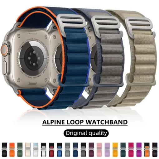 Alpine Strap for Apple Watch - Comfortable Fabric Band for 45mm and 49mm Models - Image 4
