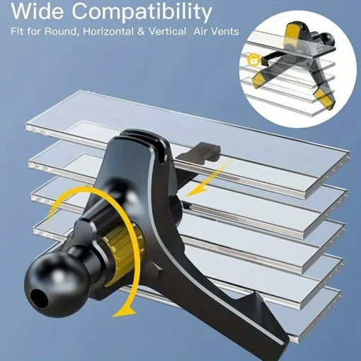 Car Phone Holder with 17mm Ball Head for Air Vent Mounting in Most Vehicles - Image 3