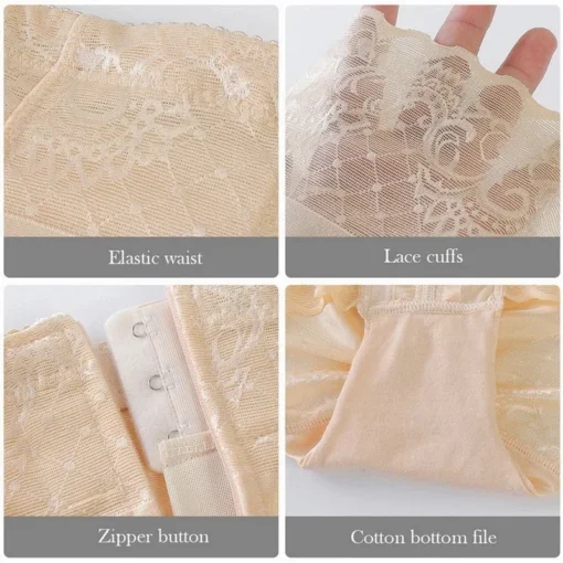 High Waist Body Shaper Panties with Zipper Closure for Women - Image 6