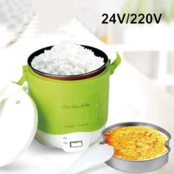 Car Rice Cooker with Multi-function Heating for Portable Use in Trucks and Homes
