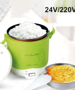 24V/1.6L Car Rice Cooker Multi-function Pot Heating Lunch Box Portable Electric Cook With Cigarette Lighter Suitable Truck/Home