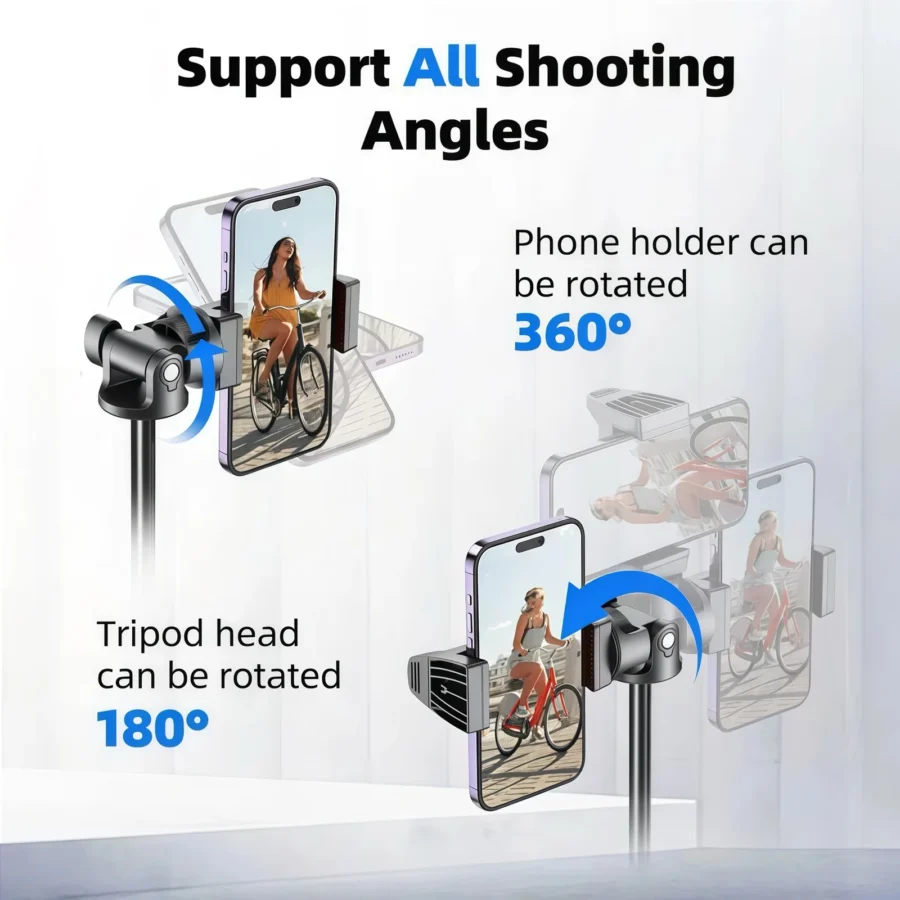 3-in-1 Bluetooth Selfie Stick Tripod with Remote for iPhone Samsung GoPro DJI Insta360 Extendable Portable Vlogging Stand - Image 4