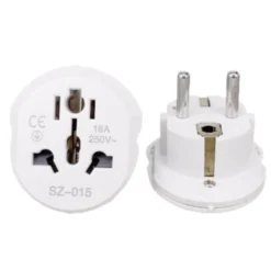 Universal Travel Adapter with Euro Converter for EU, UK, US, and AU Power Compatibility