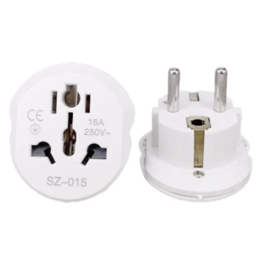 Universal Travel Adapter with Euro Converter for EU, UK, US, and AU Power Compatibility - Image 7
