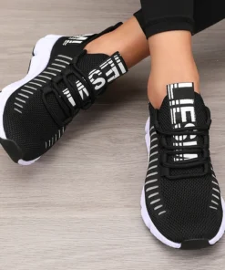 Alternative view of Women's Sports Shoes Mesh Lightweight Soft Sole Jogging Strap Breathable Fashion Sports Walking Casual Tennis Flat Shoes for Men