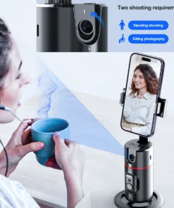 Alternative view of Phone Stabilizer Smart Facial Tracking with Removable Fill Light Phone Stand Wireless Selfie Stick Tripod for Live Streaming New