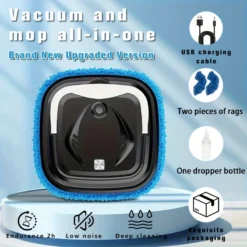 Electric Sweeping Robot with Wet & Dry Mopping and USB Charging for Home Cleaning
