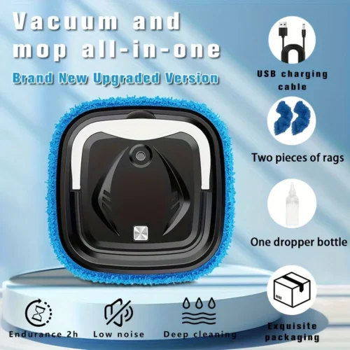 Newest Electric Sweeping Robot USB Charging Steam Cleaner Wet & Dry Automatic Floor Mopping Machine Household Cleaning Supplies