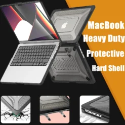 TPU Bumper Hard Case with Kickstand for MacBook Air 13 inch (2025-2022)