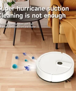 3 in 1 Smart Robot Vacuum and Mop with Strong Suction Auto Sweeping for Home Cleaning