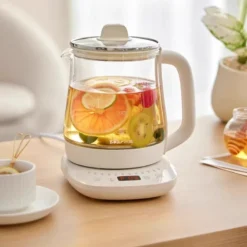 Electric Tea Kettle with Temperature Control, 1.5L Glass Body for Home and Office Use