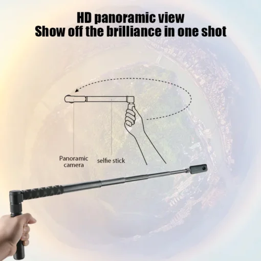 Ultra-Long Carbon Fiber Invisible Selfie Stick for Insta360 X3/X2, DJI Action 3, and GoPro Cameras - Image 2