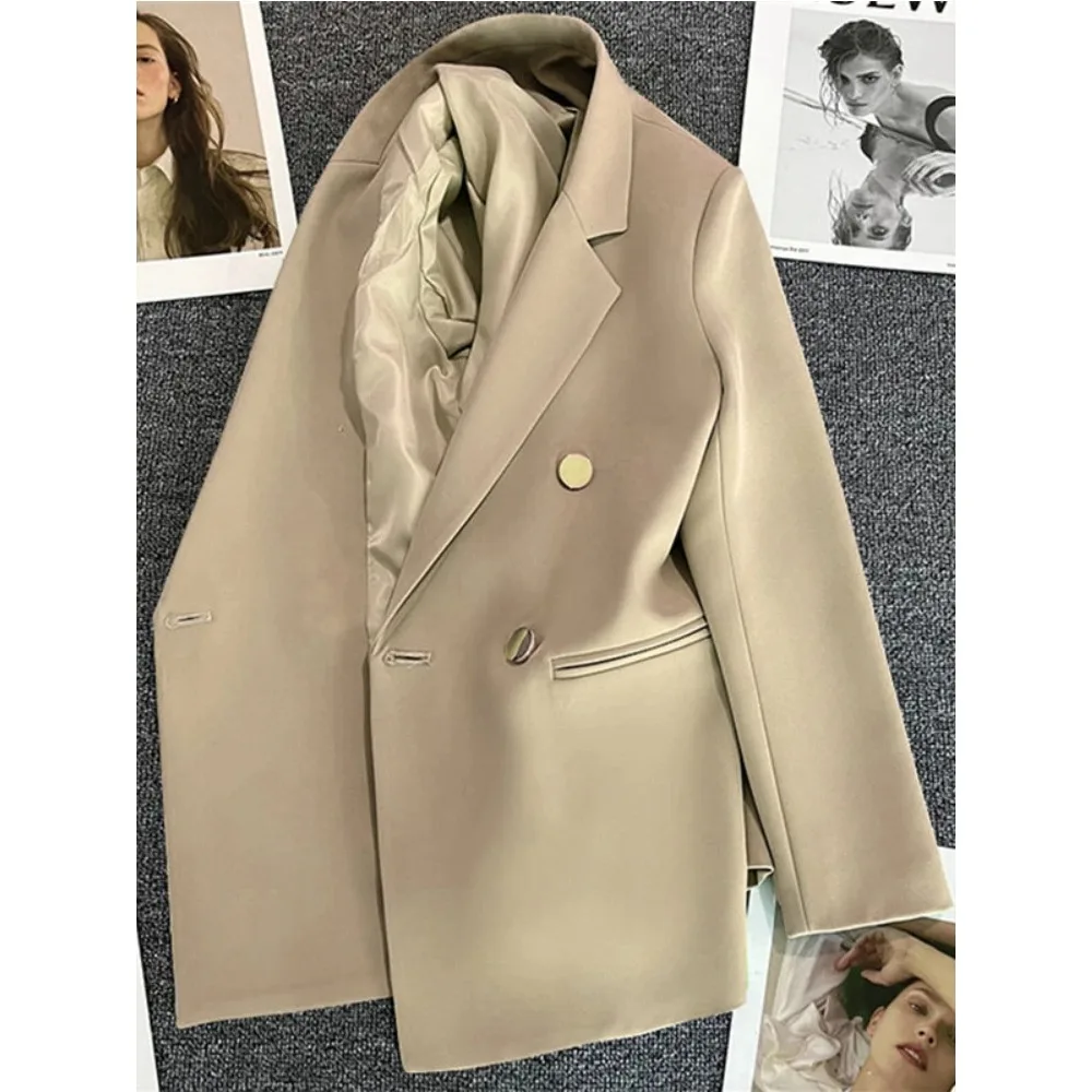 Women’s Double-Breasted Blazer Coat with Elegant Design for Versatile Layering - Image 5