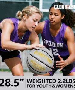 Weighted Training Heavy Basketball 2.2LBS Size 6-28.5''Indoor&Outdoor For Youth&Women Improving Handling Dribbling&Passing Skill