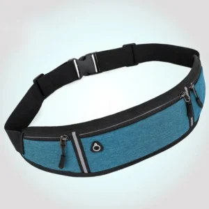 Waterproof Mini Waist Bag for Outdoor Sports with Adjustable Strap for Runners and Hikers - Blue