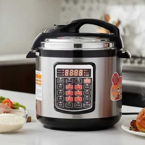 Electric Pressure Cooker with Multi-Function Settings and 8L Capacity for Home Cooking - Image 3