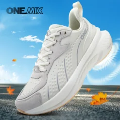 Alternative view of ONEMIX 2025 Winter Training Running Shoes for Men and Women, Leather, Warm, Wear-resistant