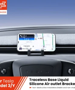 YZ For Tesla Model 3 Y Highland Juniper Car Phone Holder Air Vent Clip Mobile Cell Phone Stand In Car Liquid Silicone Air Outle