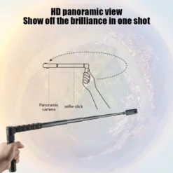 Alternative view of Ultra-Long Carbon Fiber Invisible Selfie Stick for Insta360 X3/X2, DJI Action 3, and GoPro Cameras