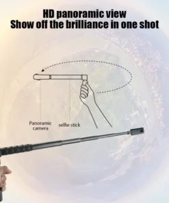 Alternative view of 1.2m Ultra-Long Carbon Fiber Invisible Selfie Stick For Insta360 X3/X2/for DJI Action 3/GoPro Camera Invisible Selfie Stick