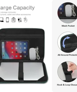 Alternative view of MOSISO Laptop Bag for MacBook 13 14 15 16 inch Laptop Hard Case Waterproof Shockproof Artistic Geometric EVA Hard Shell Bag