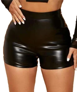 Women Mini Trouser Women's Pants Women's Pants Wet Look Shorts Clubwear Costume Erotic Panties High Waist Hot Pants