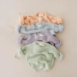 Alternative view of Infant Thick Knit Pullover Sweater for Newborns - Warm Long Sleeve Design