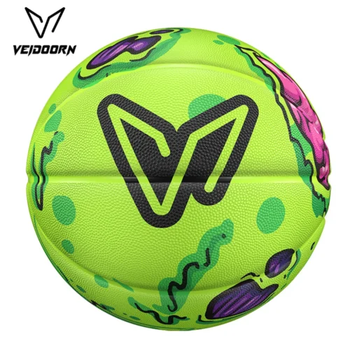 Veidoorn Premium Green Rubber Basketball with 3-Layer Anti-Slip Grip for Indoor/Outdoor Use - Image 2