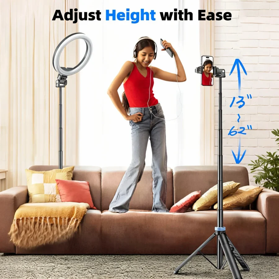 3-in-1 Bluetooth Selfie Stick Tripod with Remote for iPhone Samsung GoPro DJI Insta360 Extendable Portable Vlogging Stand - Image 3