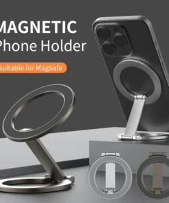 Foldable Double Sided Magnetic Phone Holder for Magsafe Gym Treadmill Universal Folding Car Holder Magnetic Smartphone Stand