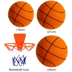 Foam Basketball with Mute Feature for Indoor Play – Squeezable and Silent for Kids