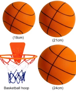 Kids Bouncing Mute Silent Basketball Squeezable Mute Bouncing Basketball Indoor Silent Ball Foam Basketball Bounce Football