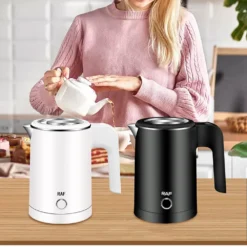 Alternative view of Portable Electric Kettle with Fast Boiling Capability, 0.8L Stainless Steel for Travel and Home Use