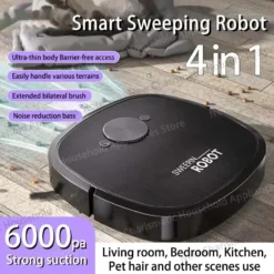Robot Vacuum Cleaner with 4-in-1 Functionality for Home Cleaning