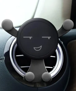 Gravity Car Phone Holder Air Vent Clip Smile Face Mount Mobile Cell Stand GPS Stand Support For iPhone 12 Pro Max Xiaomi Samsung