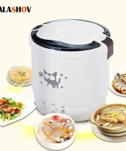 Electric Mini Rice Cooker Portable MultiCooker Household Rice Cookers 12V 24V 220V Pot Cooking Machine Pans For Car Truck Home