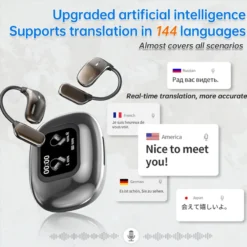 Alternative view of Real-Time Translation Earbuds with LCD Touch Screen for Travelers and Language Learners