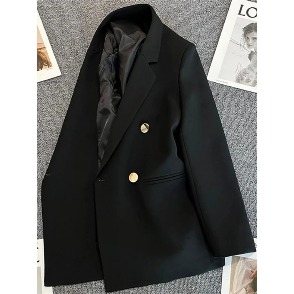 Women’s Double-Breasted Blazer Coat with Elegant Design for Versatile Layering - Image 3