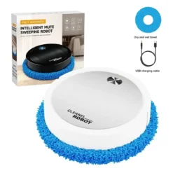 Automatic Floor Mopping Robot with Wet and Dry Cleaning for Home Use