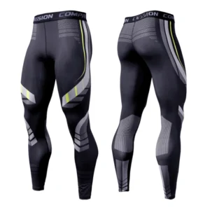 Men's Running Leggings Quick Dry Workout Tights for Gym Fitness and Jogging - KC174, M(50-60kg)