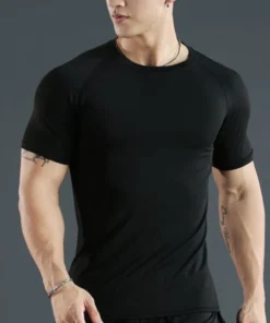 Men Compression Running T Shirt Fitness Tight Short Sleeve Tshirt Training Jogging Shirts Gym Sportswear Quick Dry Rashgard