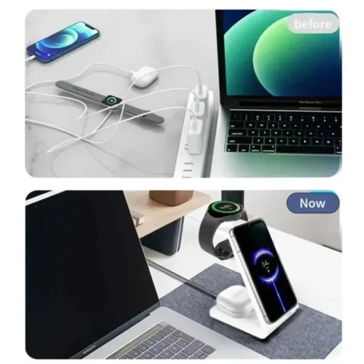 15W Fast Wireless Charger Stand for iPhone and Samsung Galaxy Devices - Image 6