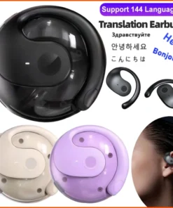 Wireless BT AI Real-time Voice Translation Earphones 144 Languages Smart Ear Headphone Translator for Business Travel Learning