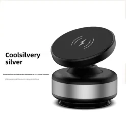 Magnetic Car Phone Holder with 360° Rotation and Vacuum Suction for Smartphones