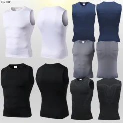 Alternative view of Men's Sleeveless Quick-Drying Compression Vest for Running and Training
