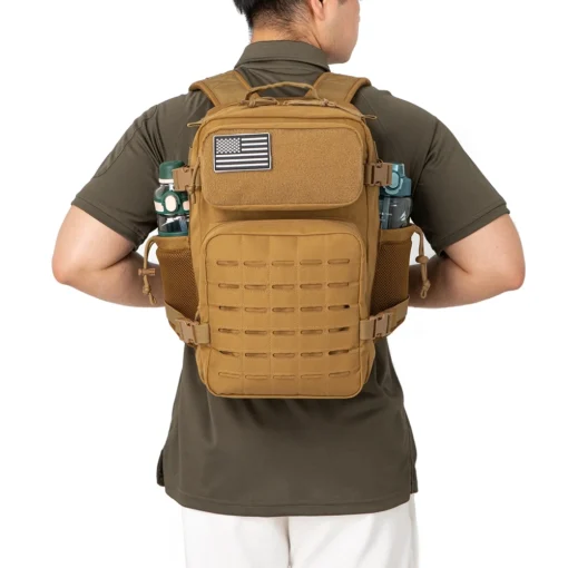 Tactical Backpack with MOLLE Design and Bottle Holder for Outdoor Fitness and Hiking - Image 4